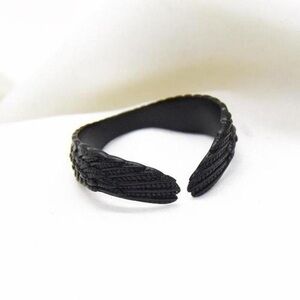 Edgy Black Wings Ring